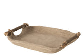 Plateau Chad Papier Mache Bruin